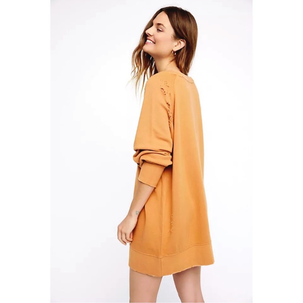 Free People Distressed Sweatshirt Dress - Picture 9 of 12